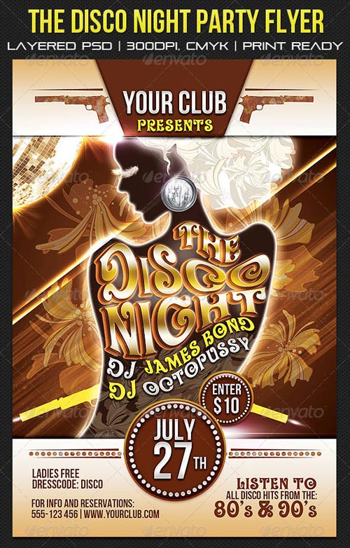 GraphicRiver The Disco Night Party Flyer