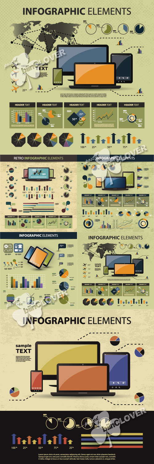 Set of infographic design elements 0193