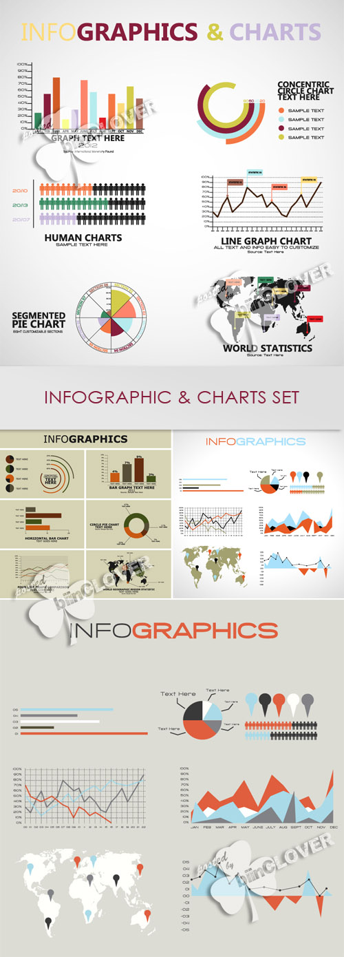 Infographic and charts set 0206