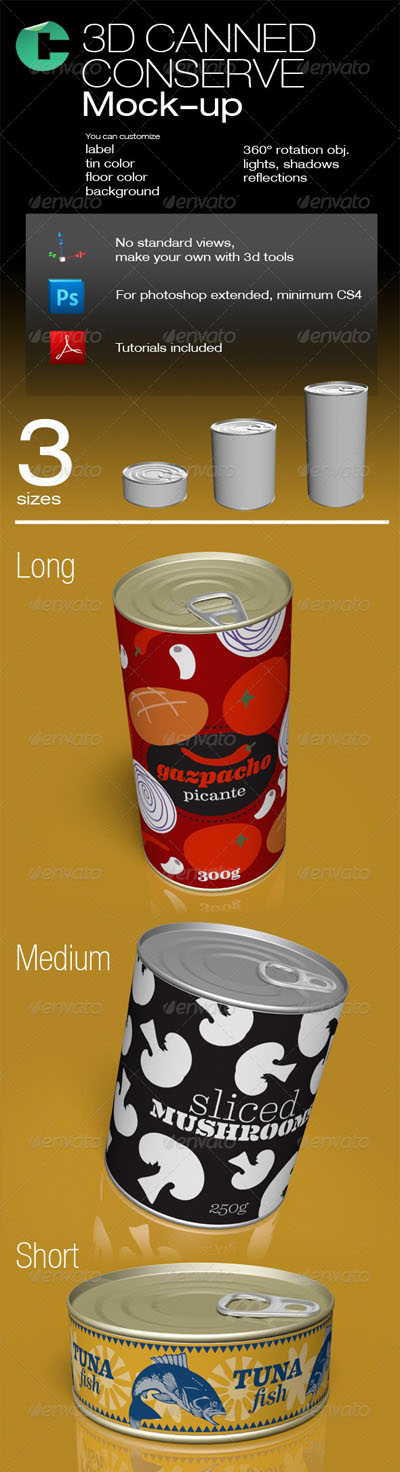GraphicRiver 3d Object - Canned Conserve