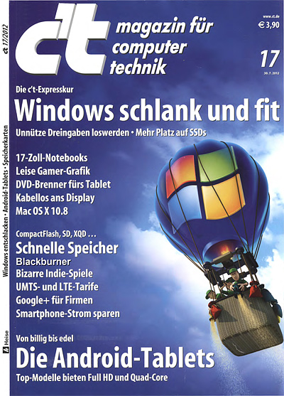 ct Magazin fur Computertechnik No 17 vom 30. Juli 2012