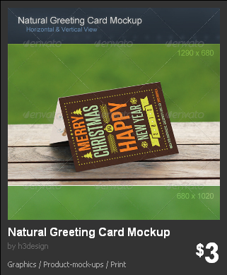 Graphicriver Natural Greeting Card Mockup