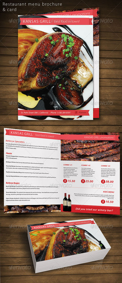 GraphicRiver - Restaurant Food menu brochure card 2531832