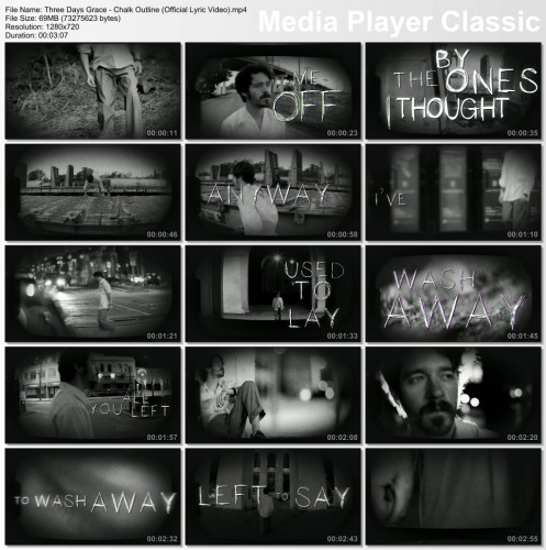Three Days Grace - Chalk Outline (Lyric Video)