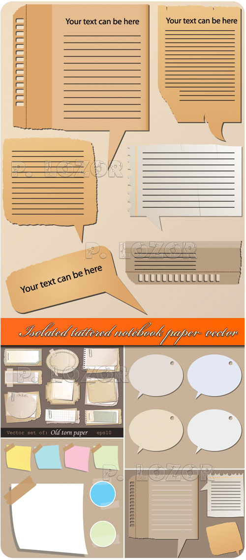 Isolated notebook paper vector