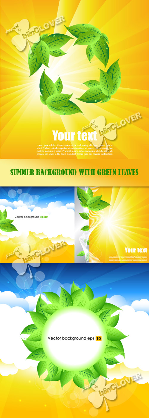 Summer background with green leaves 0228
