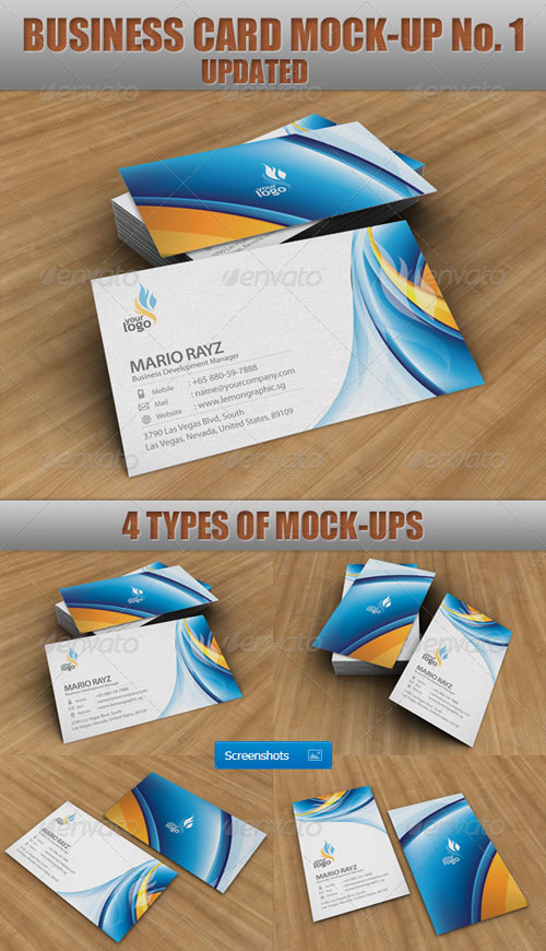 GraphicRiver Business Card Mock-Up No.1