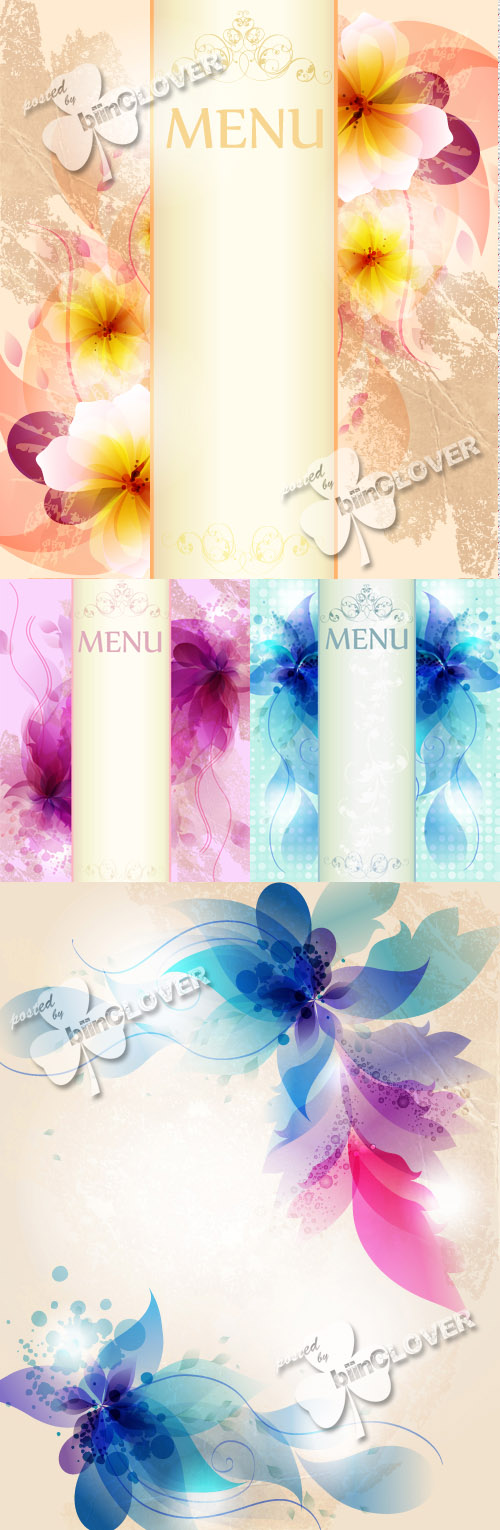 Gentle floral design menu 0243
