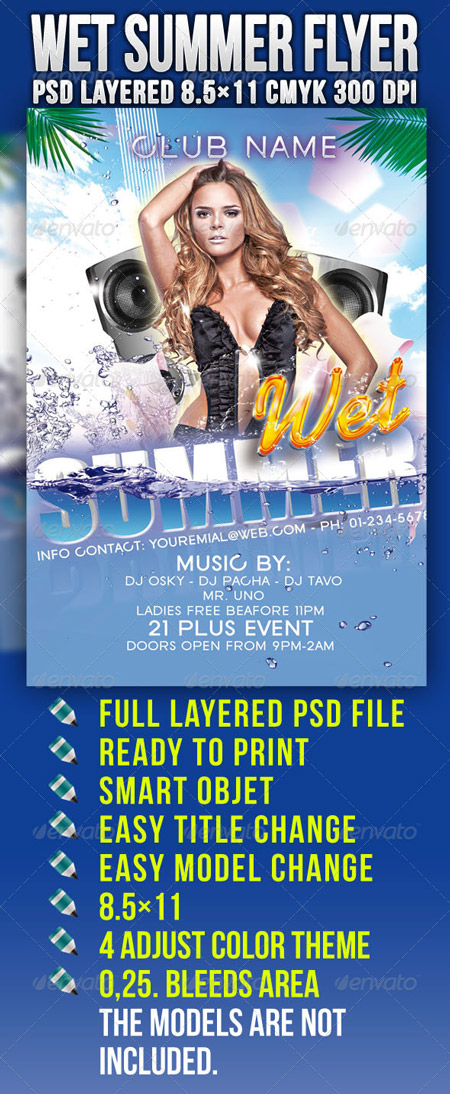 Graphicriver Wet Summer Flyer