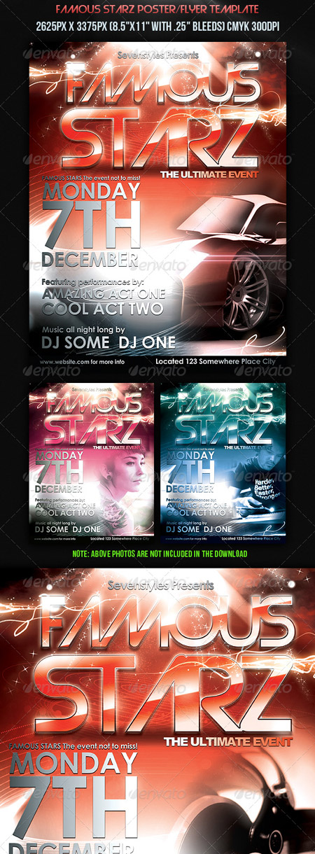 Graphicriver Famous Starz Flyer Poster Template