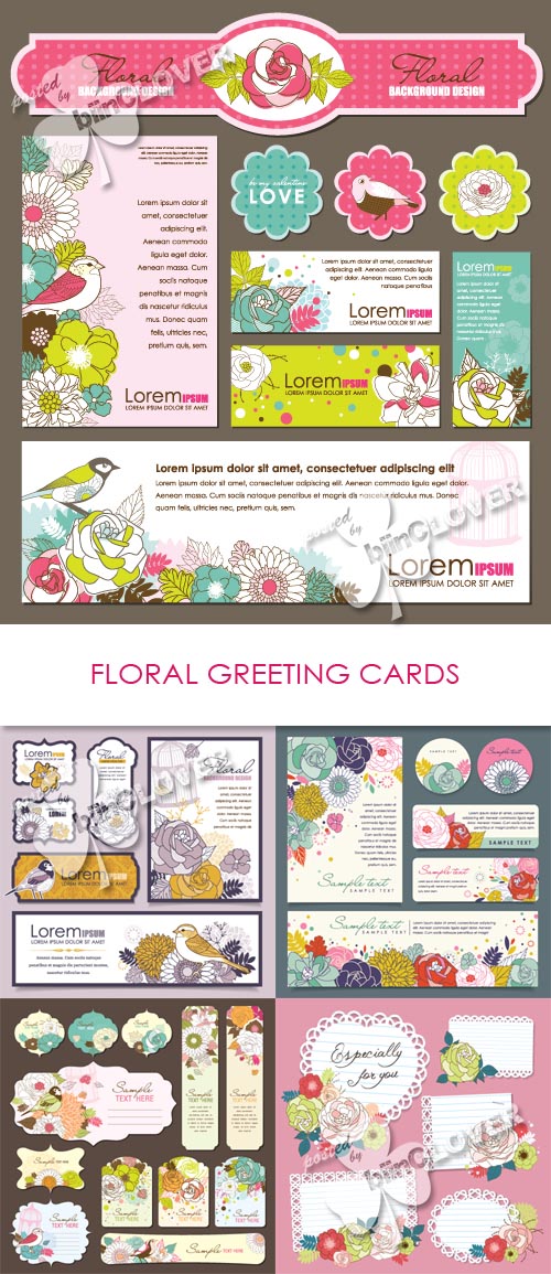 Floral greeting cards 0264